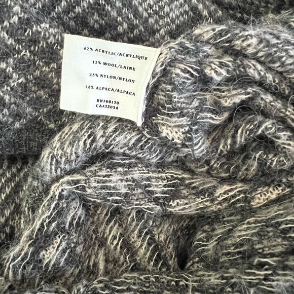 SPARROW brand lightweight gray and tan long sweater dress with geometric print - Picture 4 of 7